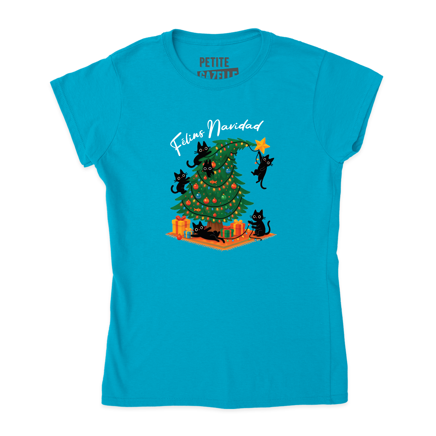 TSHIRT AJUSTÉ | Félins Navidad