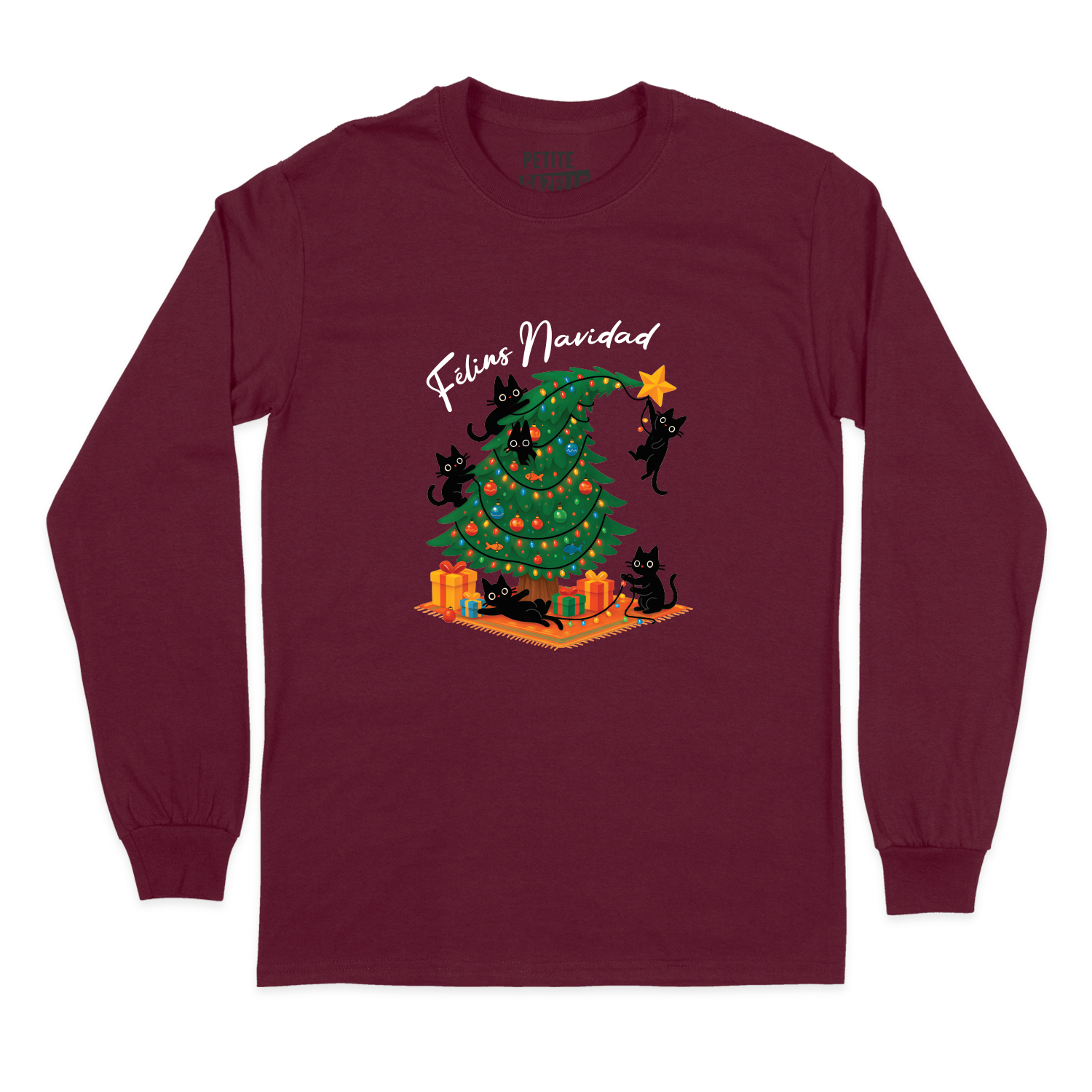 T-SHIRT À MANCHES LONGUES | Félins Navidad