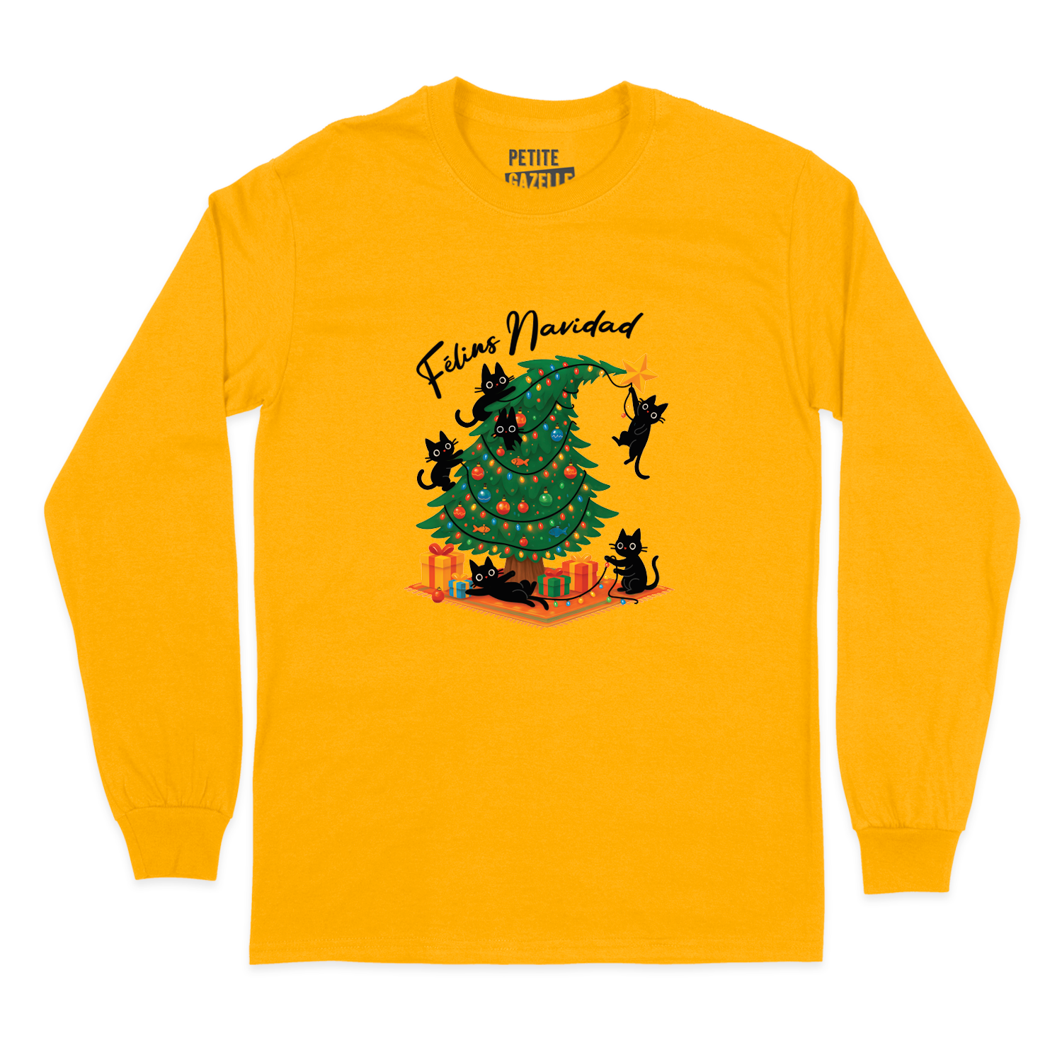 T-SHIRT À MANCHES LONGUES | Félins Navidad