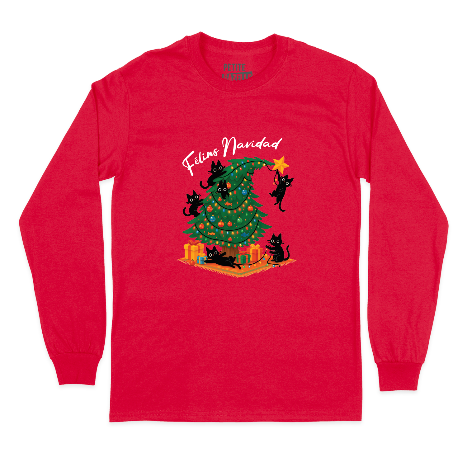 T-SHIRT À MANCHES LONGUES | Félins Navidad