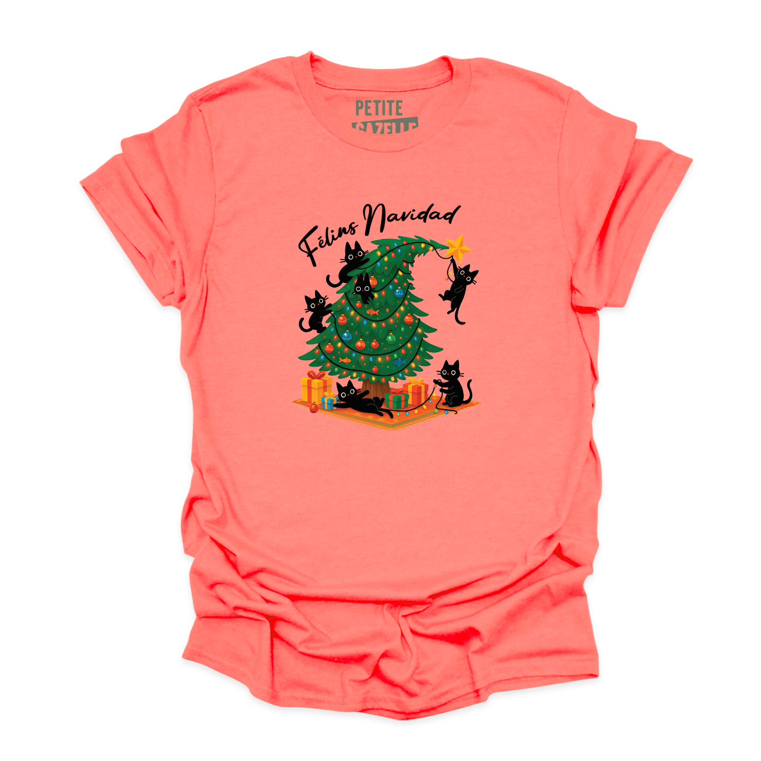T-SHIRT COL ROND | Félins Navidad