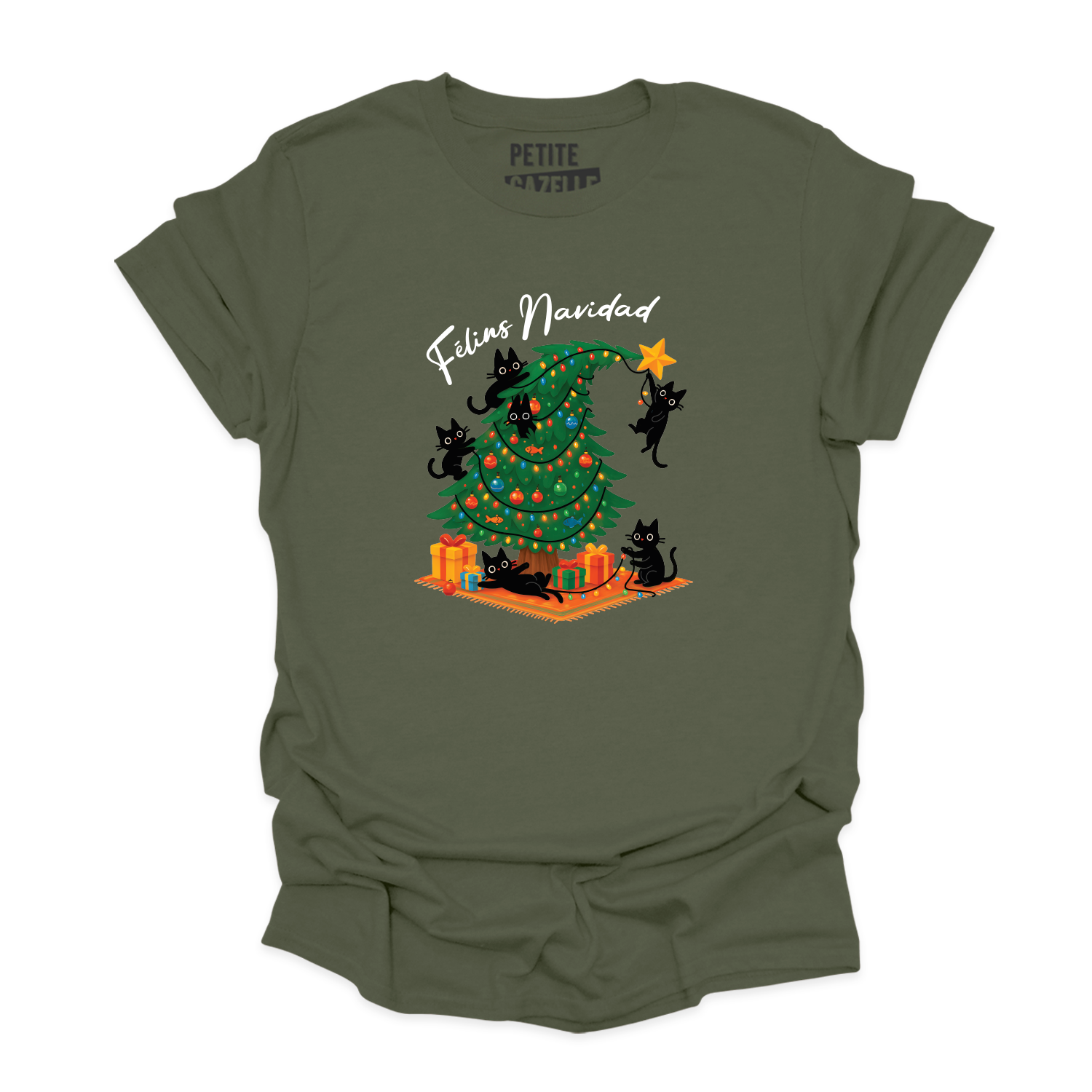 T-SHIRT COL ROND | Félins Navidad