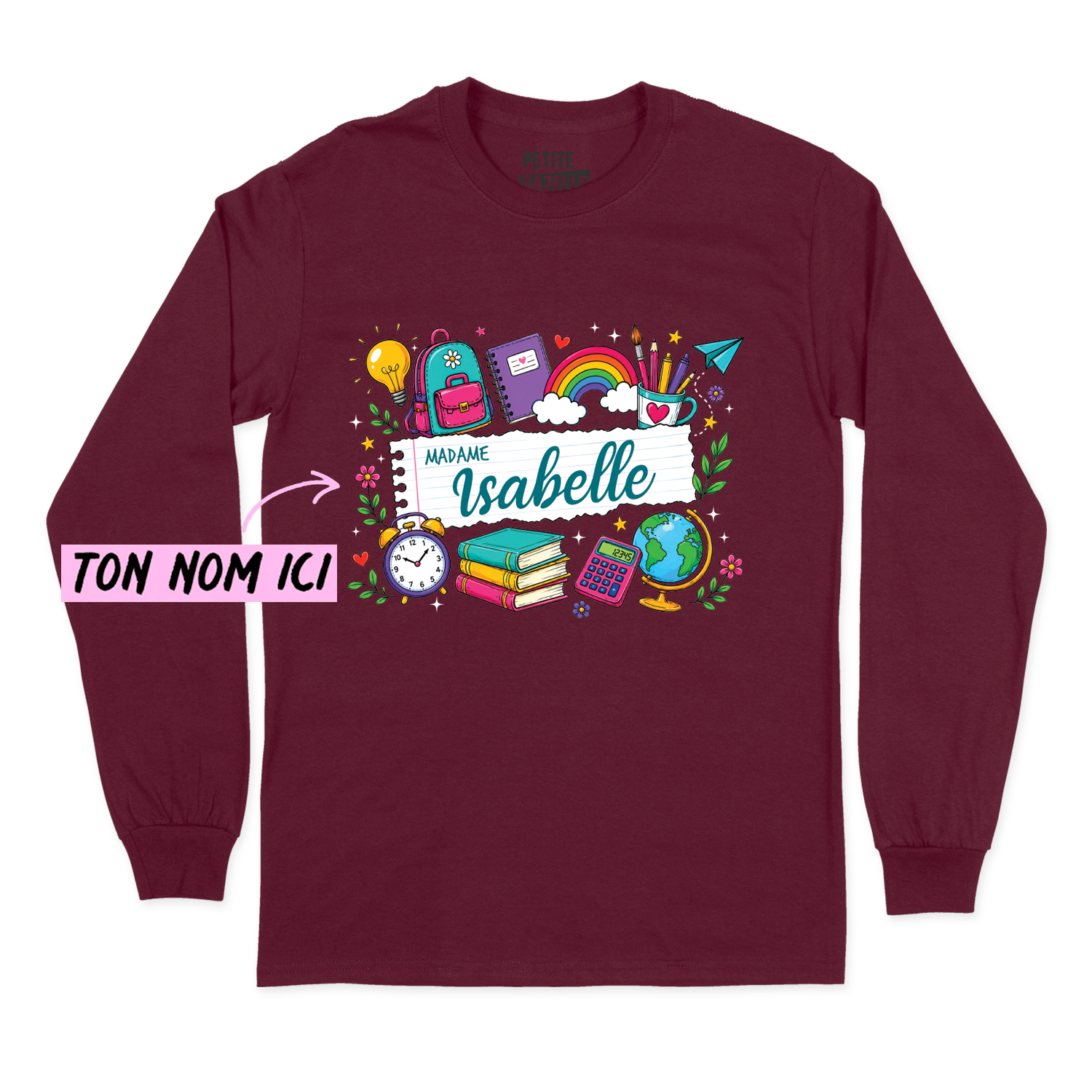 T-SHIRT À MANCHES LONGUES | Feuille Lignée