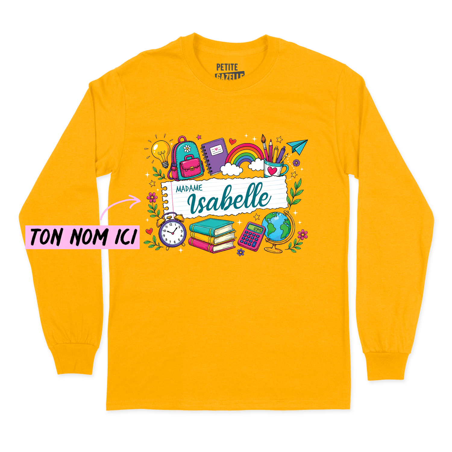 T-SHIRT À MANCHES LONGUES | Feuille Lignée