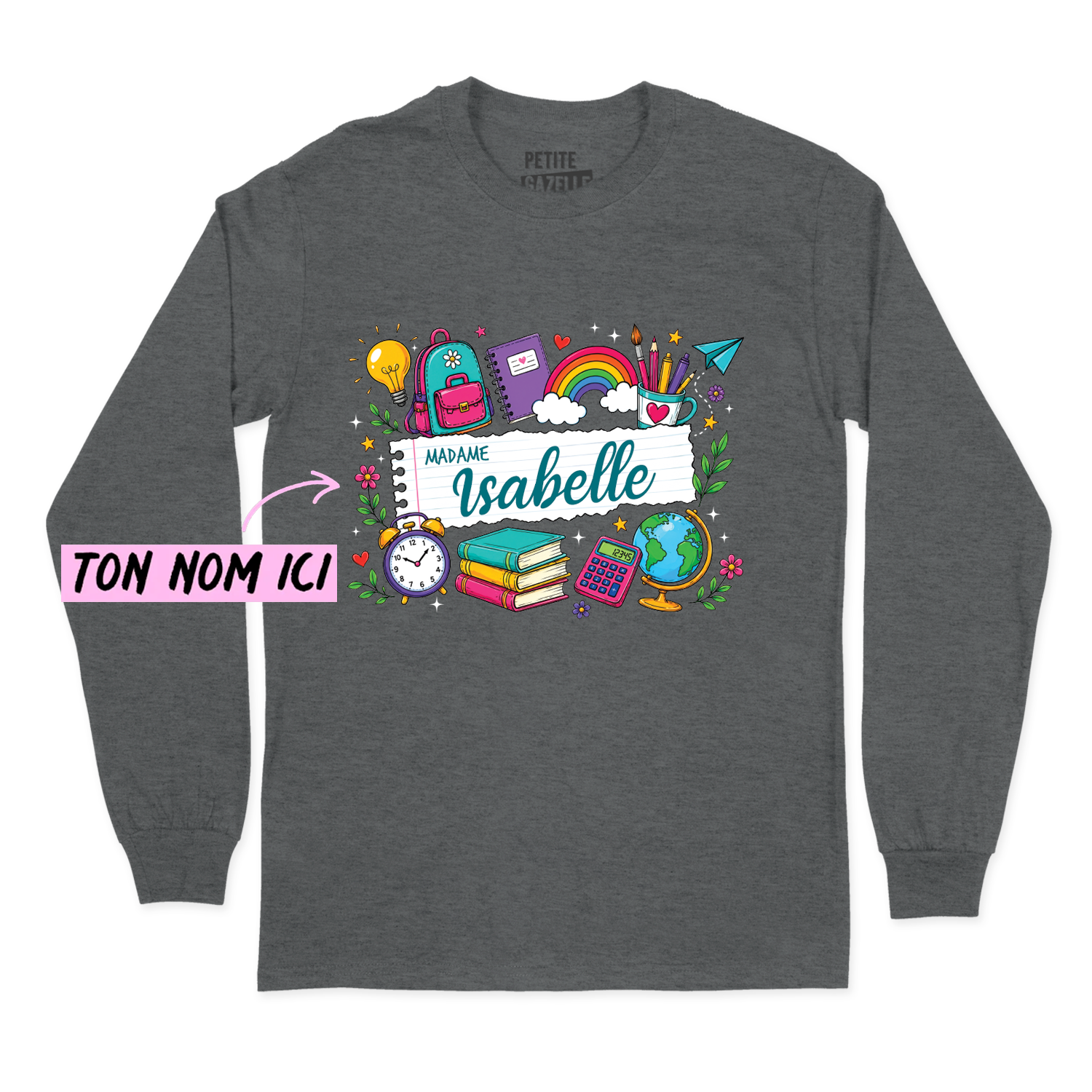 T-SHIRT À MANCHES LONGUES | Feuille Lignée
