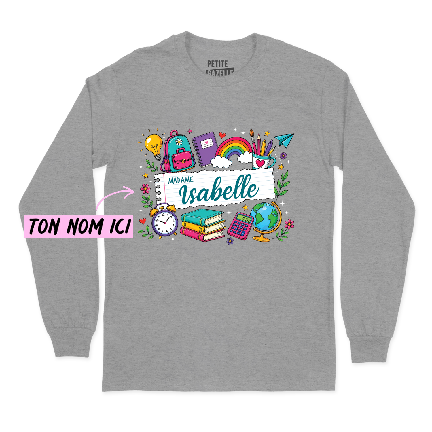 T-SHIRT À MANCHES LONGUES | Feuille Lignée