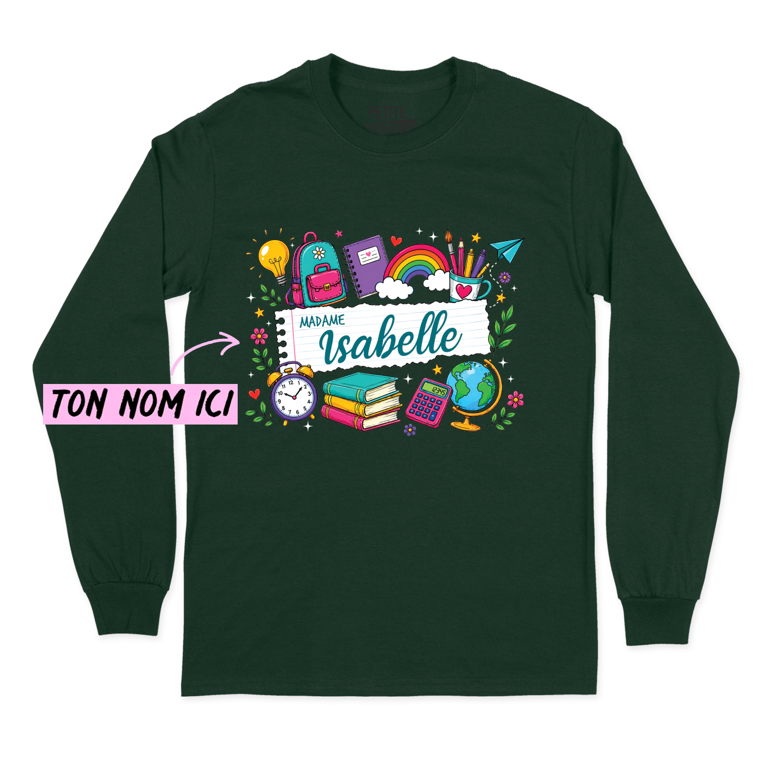 T-SHIRT À MANCHES LONGUES | Feuille Lignée