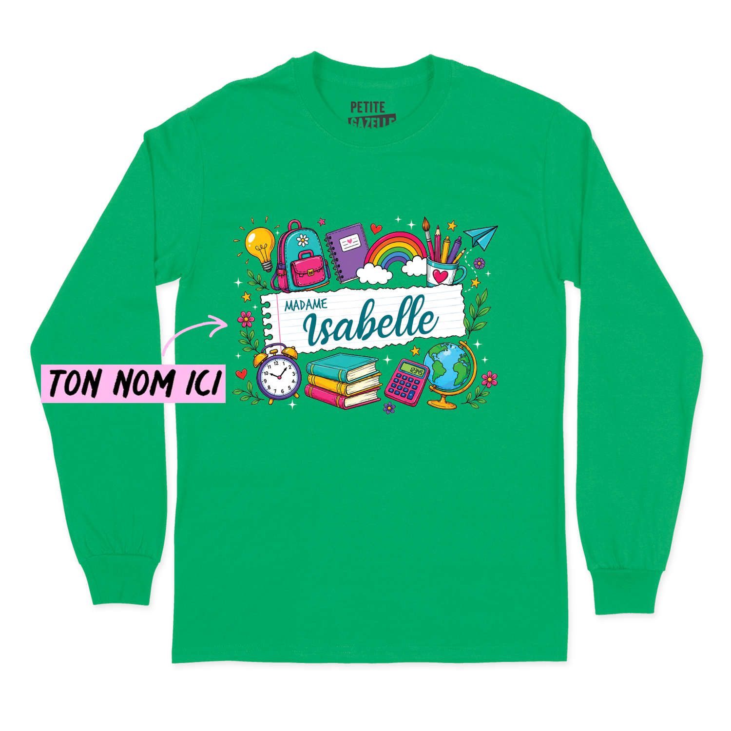 T-SHIRT À MANCHES LONGUES | Feuille Lignée