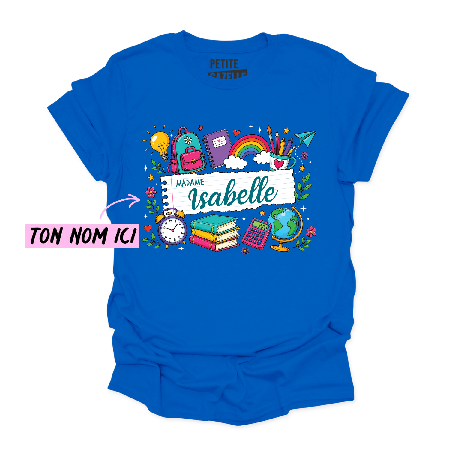 T-SHIRT COL ROND | Feuille Lignée