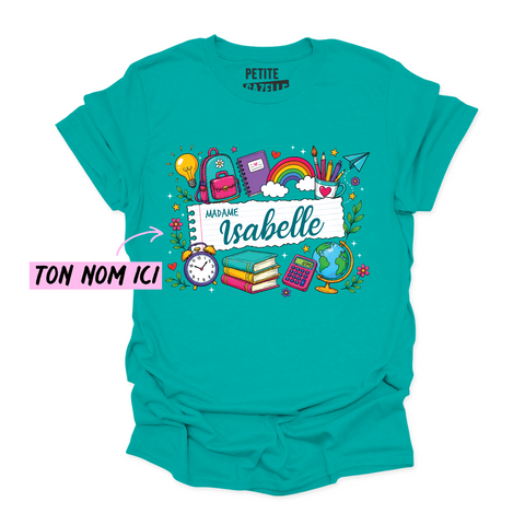 T-SHIRT COL ROND | Feuille Lignée