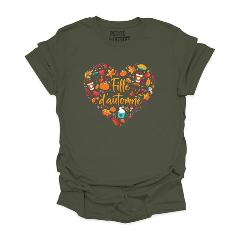 T-SHIRT COL ROND | Fille d'automne