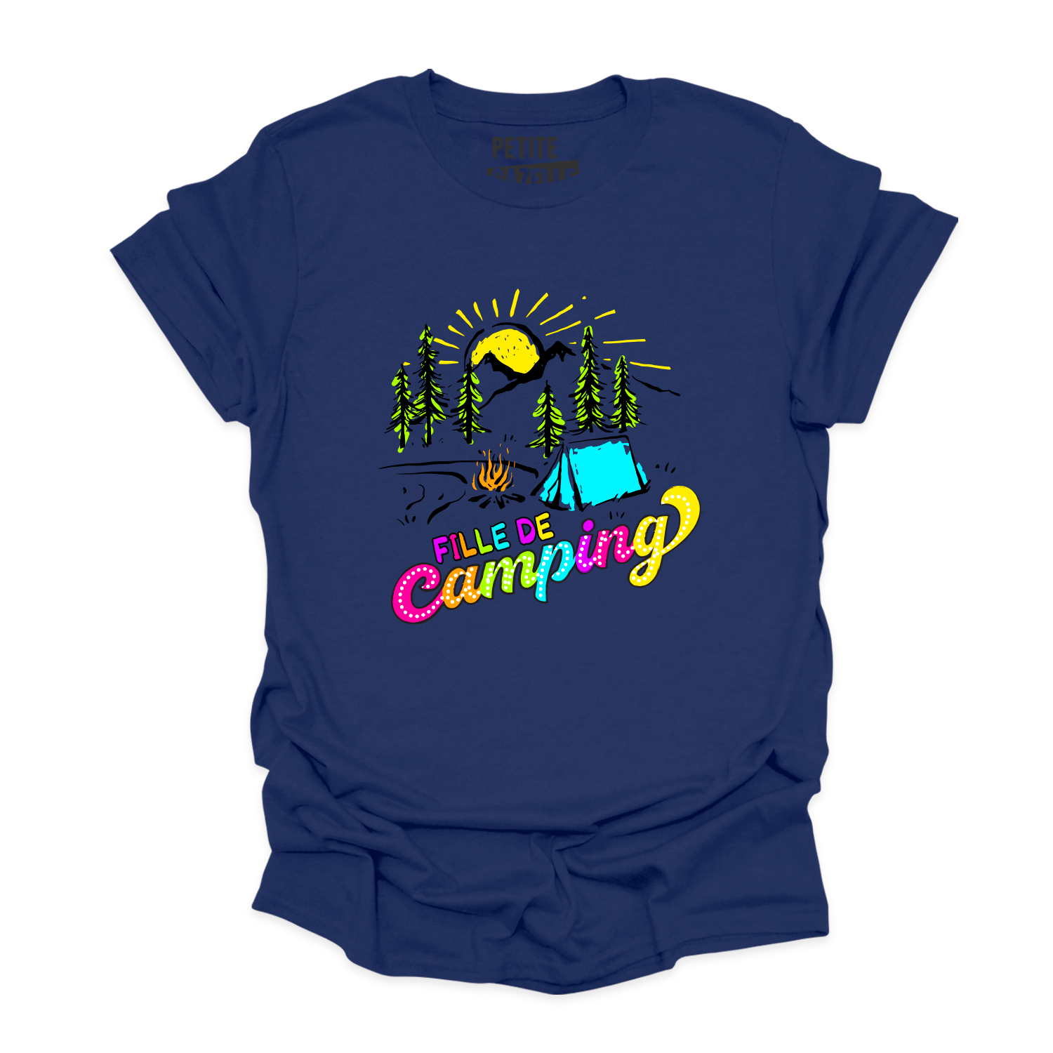 T-SHIRT COL ROND | Fille de camping