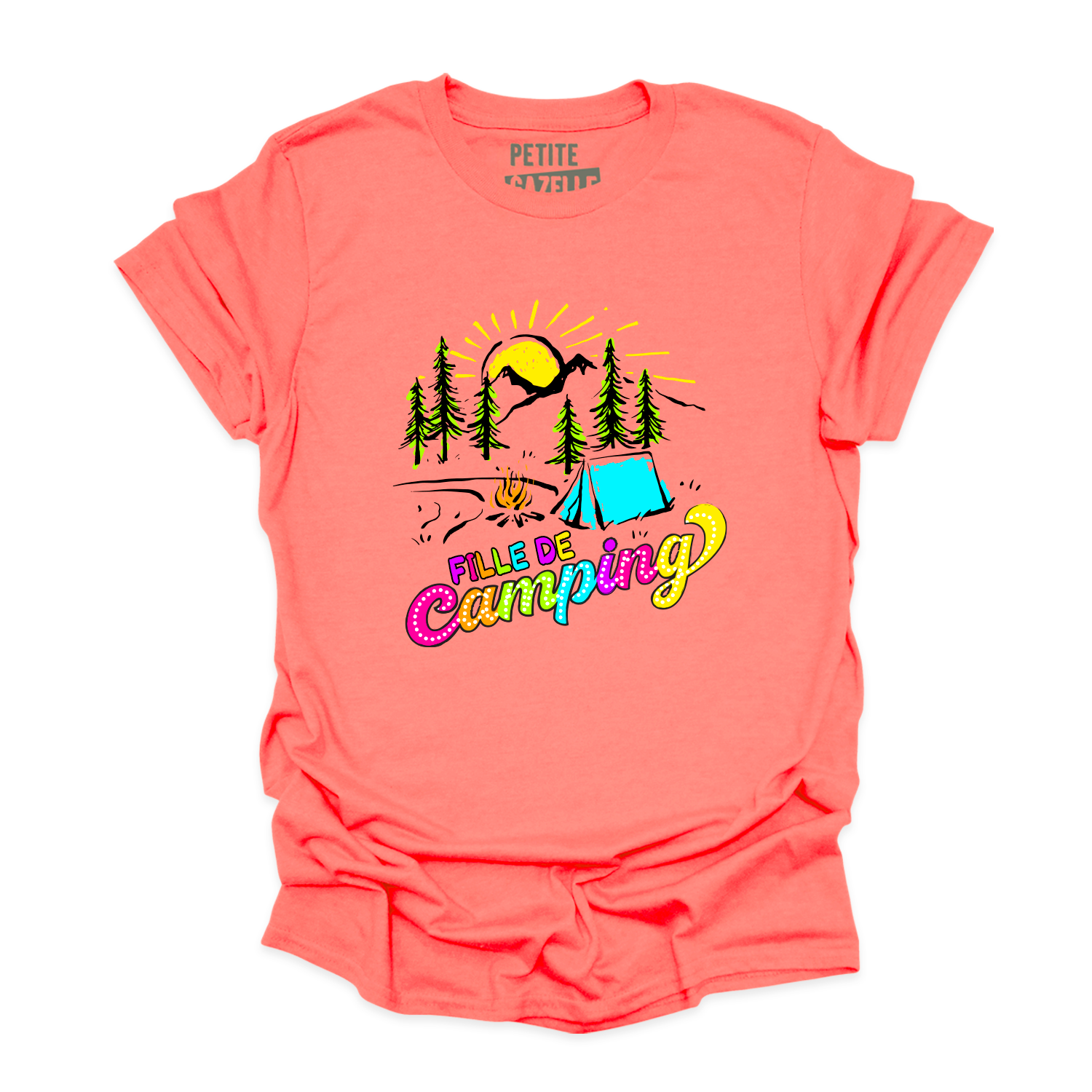 T-SHIRT COL ROND | Fille de camping