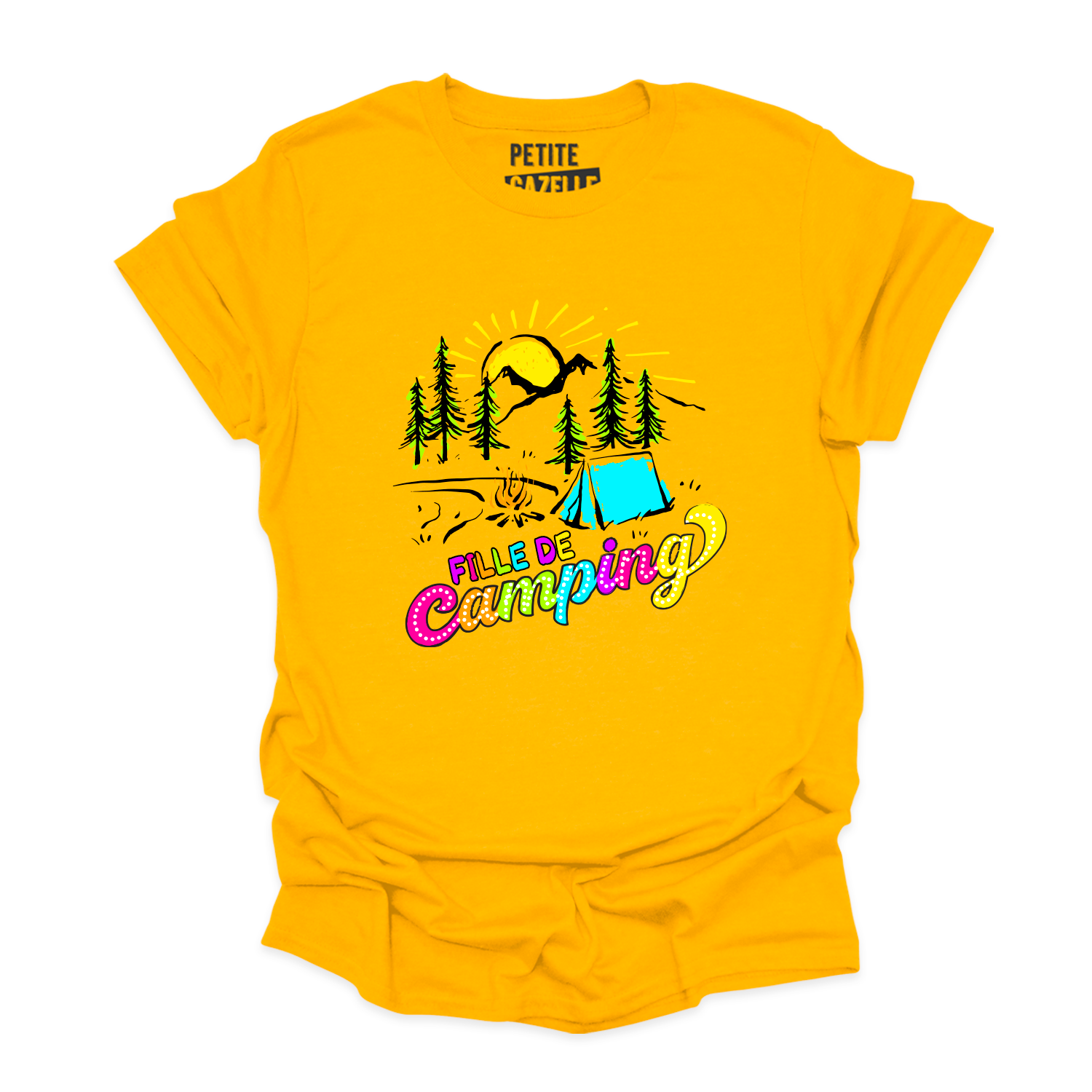 T-SHIRT COL ROND | Fille de camping