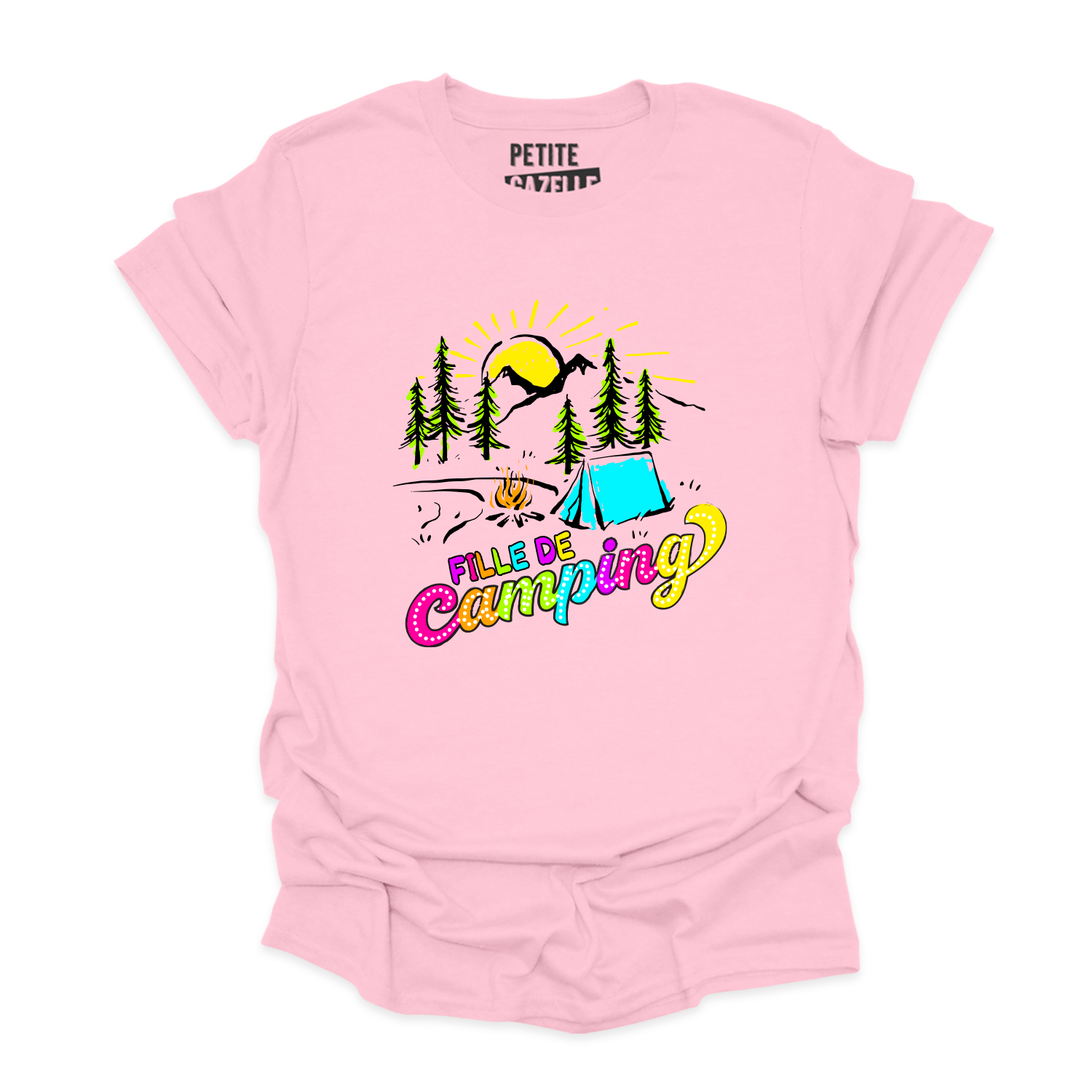 T-SHIRT COL ROND | Fille de camping