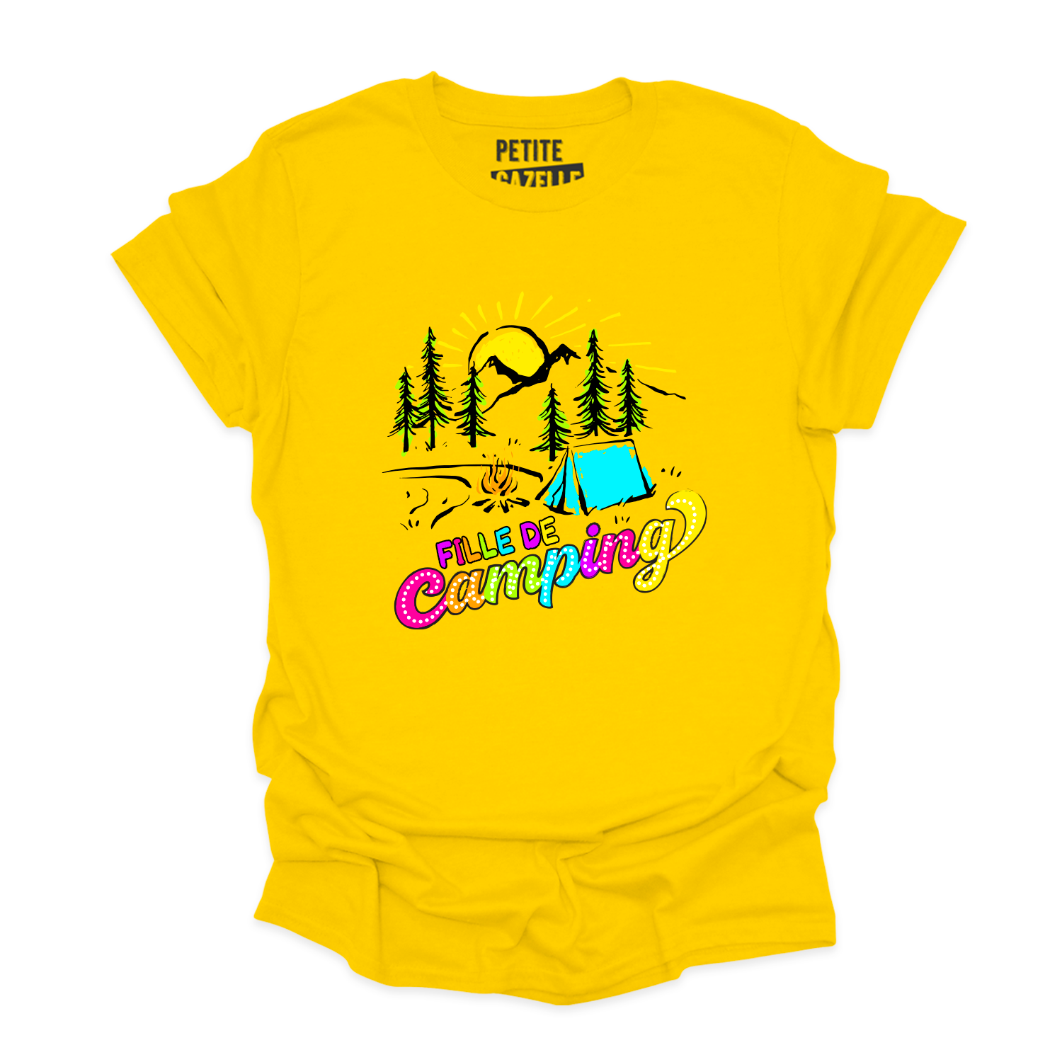 T-SHIRT COL ROND | Fille de camping