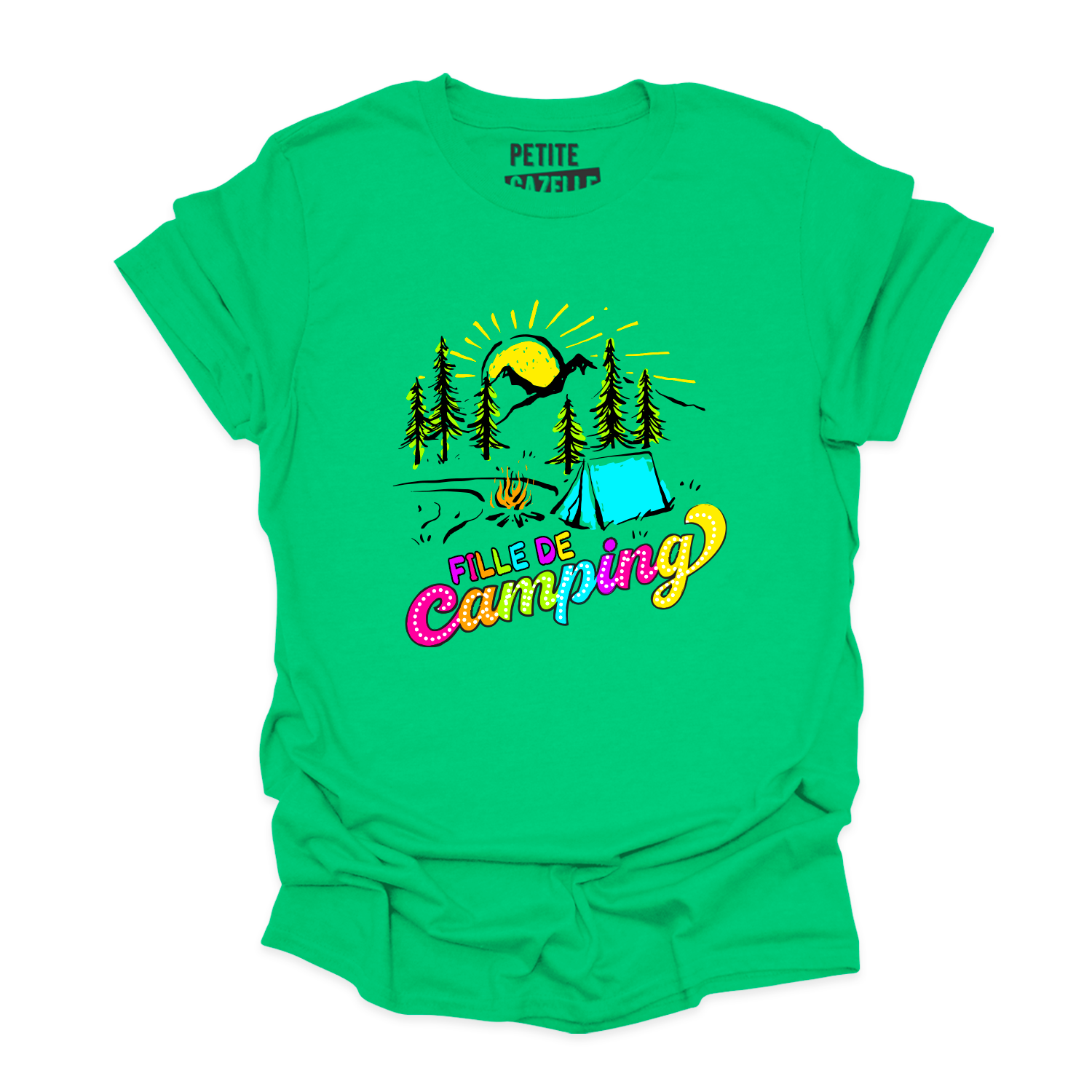 T-SHIRT COL ROND | Fille de camping