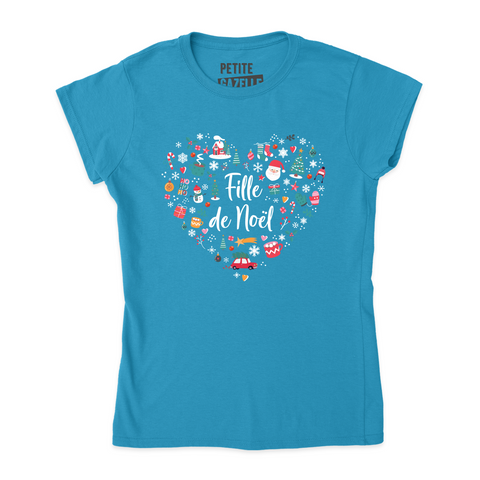 TSHIRT AJUSTÉ | Fille de Noël (Coeur)