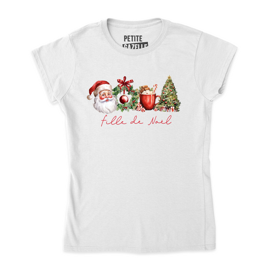 TSHIRT AJUSTÉ | Fille de Noël (Couronne)