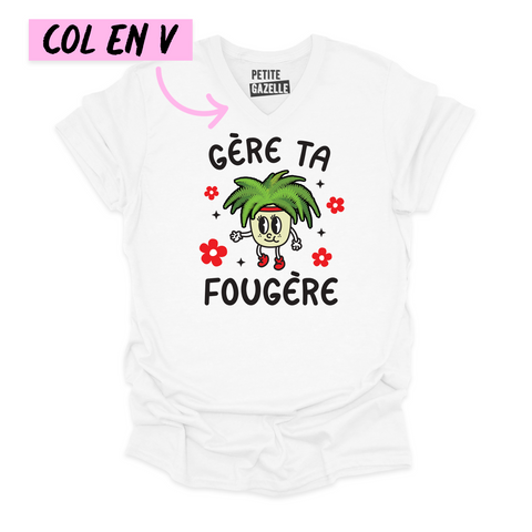 TSHIRT COL en V | Gère ta fougère