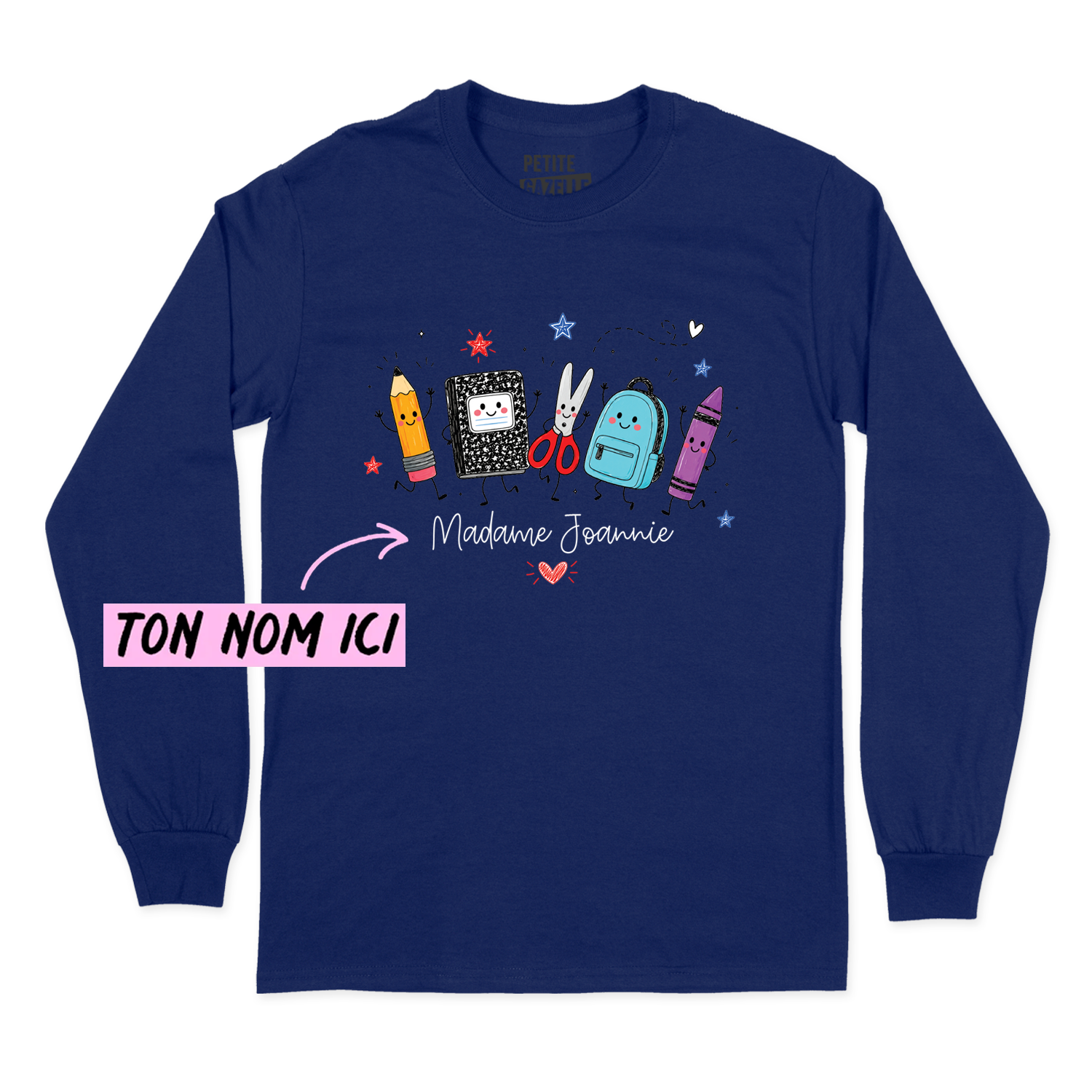 T-SHIRT À MANCHES LONGUES | Madame Fournitures Scolaires