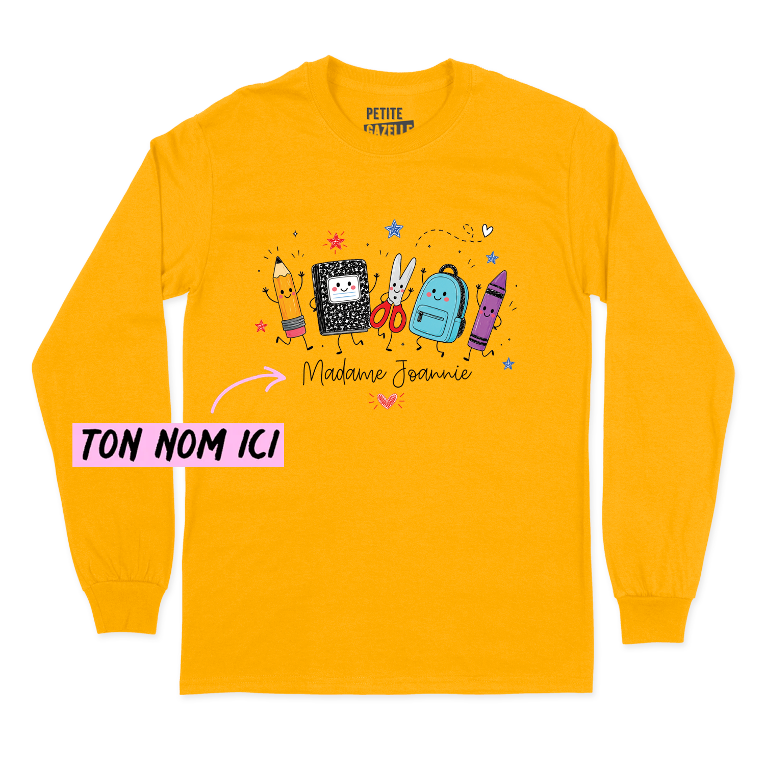 T-SHIRT À MANCHES LONGUES | Madame Fournitures Scolaires