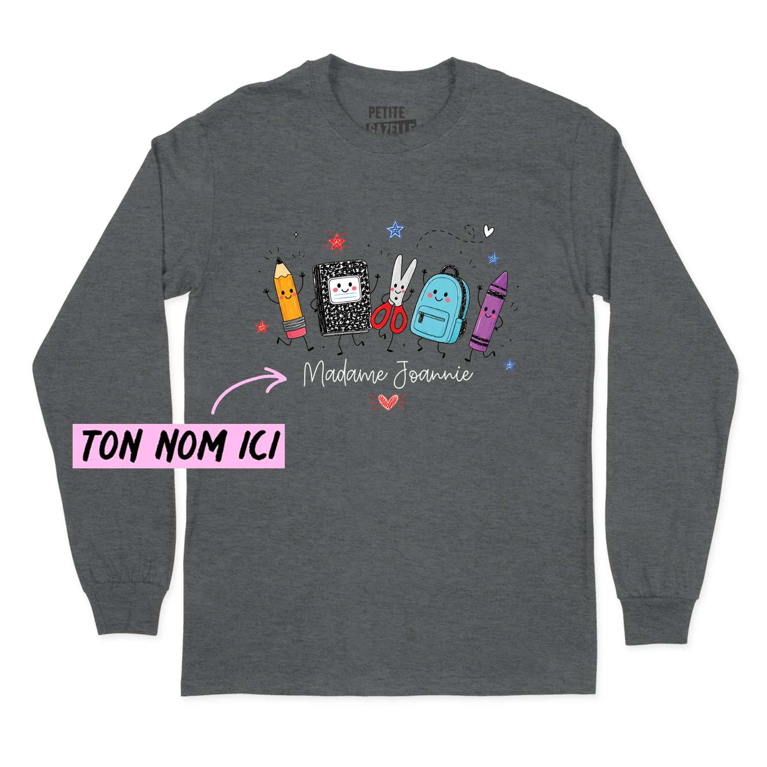 T-SHIRT À MANCHES LONGUES | Madame Fournitures Scolaires