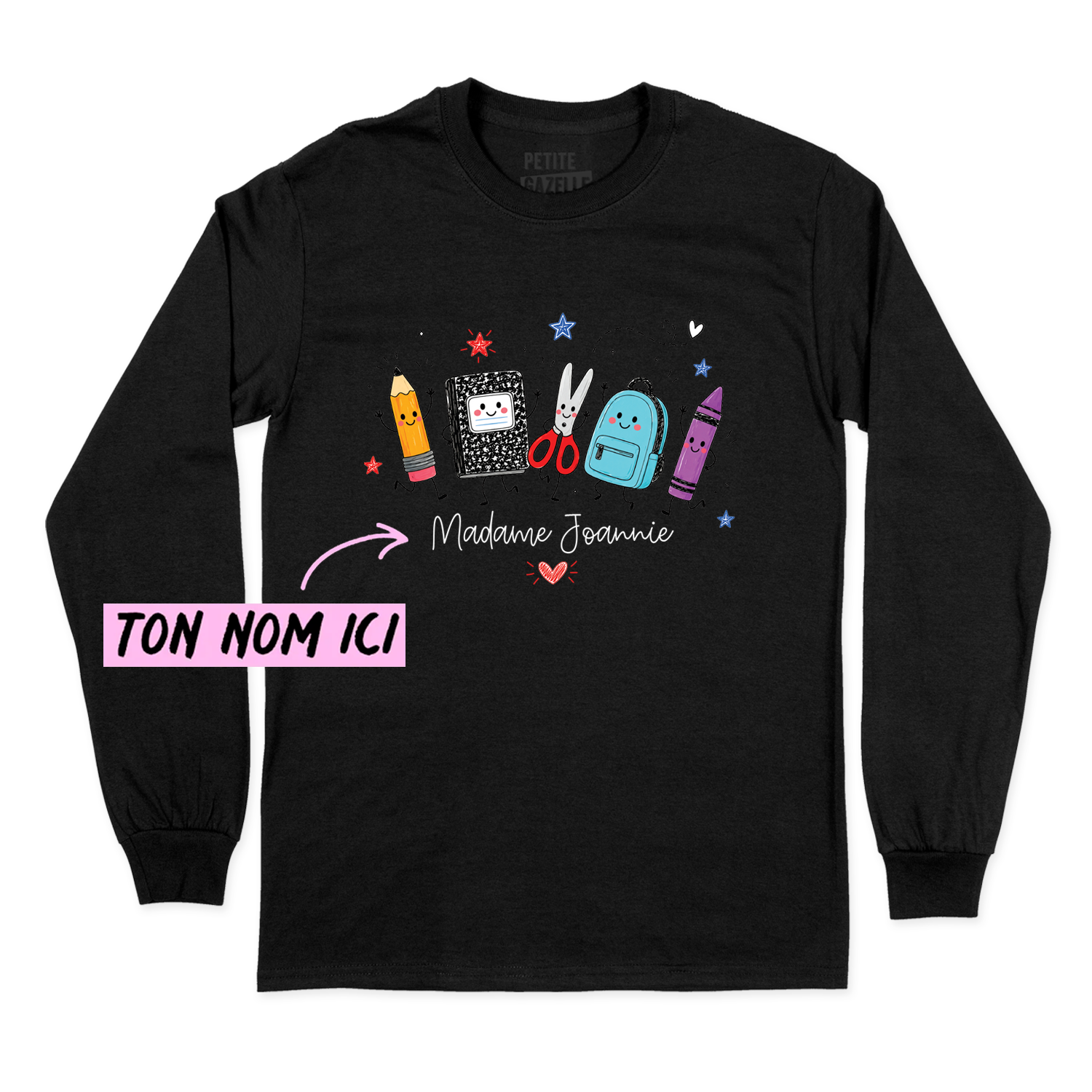 T-SHIRT À MANCHES LONGUES | Madame Fournitures Scolaires