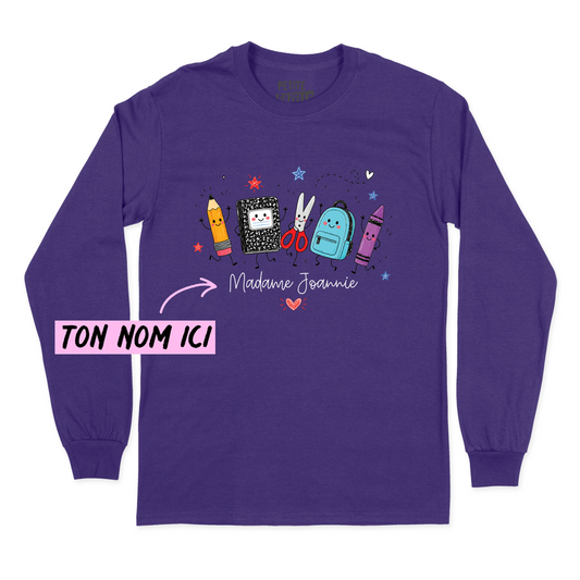 T-SHIRT À MANCHES LONGUES | Madame Fournitures Scolaires