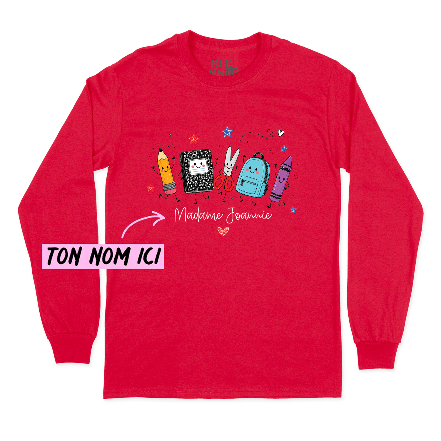 T-SHIRT À MANCHES LONGUES | Madame Fournitures Scolaires
