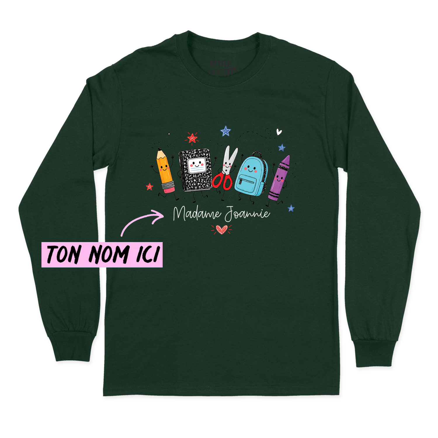 T-SHIRT À MANCHES LONGUES | Madame Fournitures Scolaires