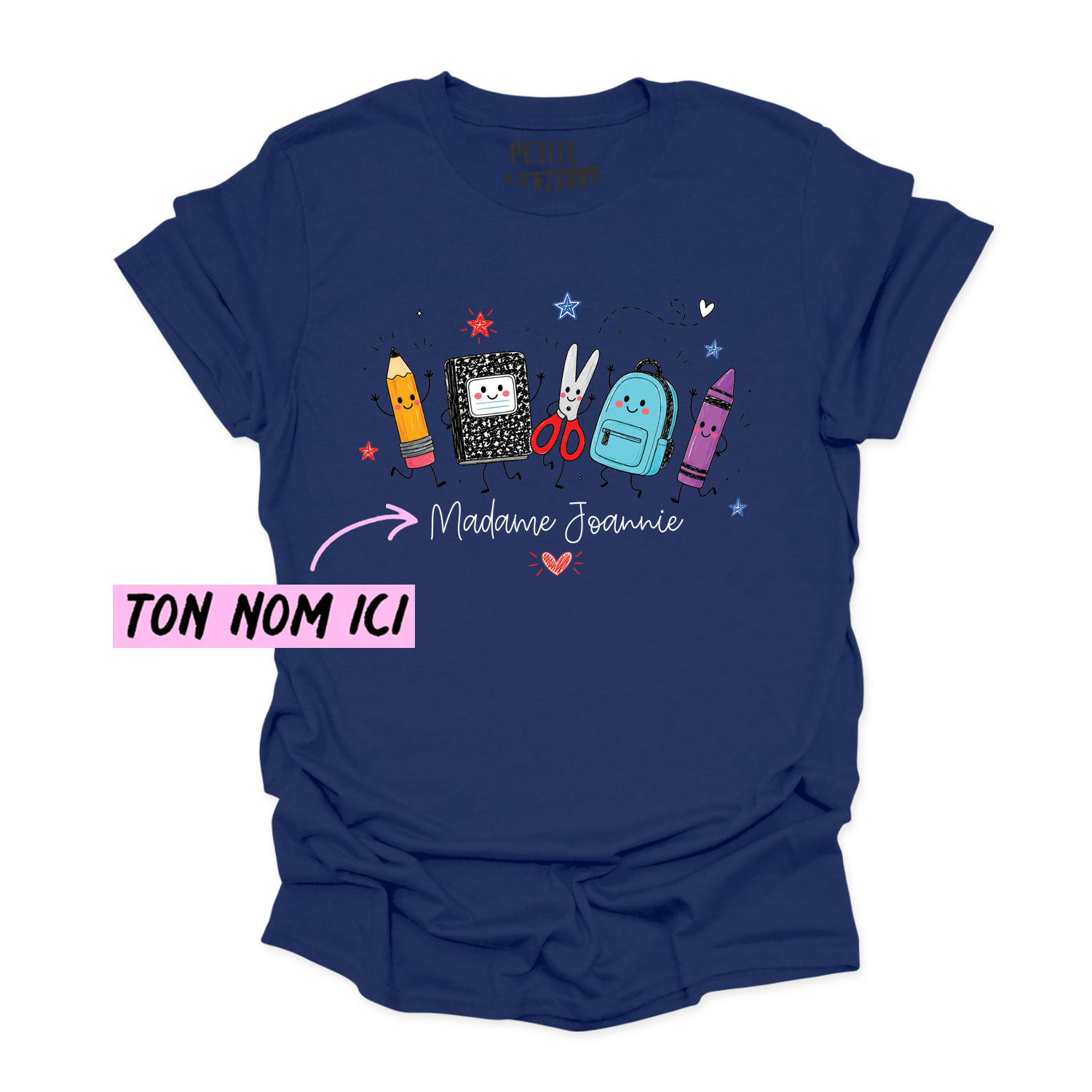 T-SHIRT COL ROND | Madame Fournitures Scolaires