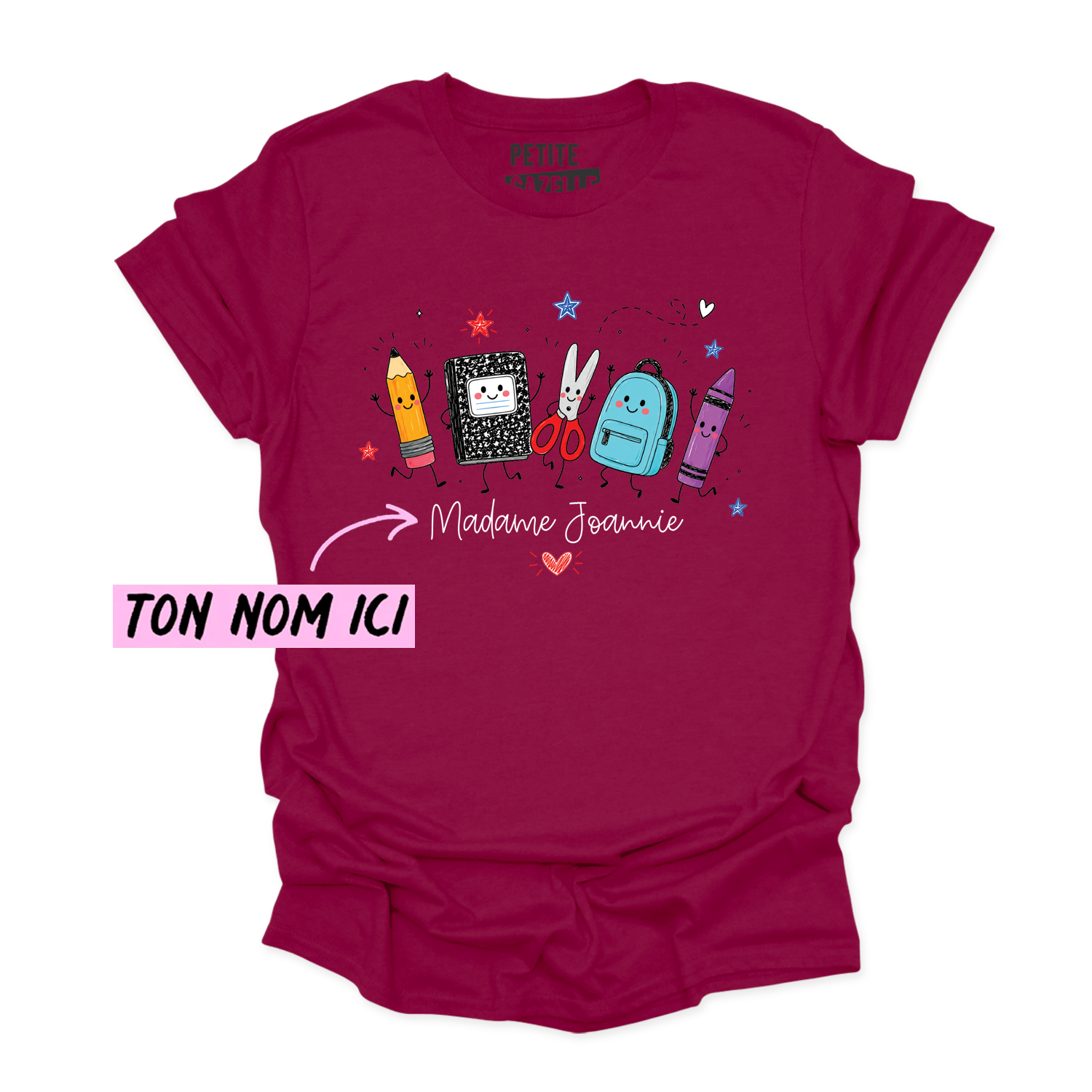 T-SHIRT COL ROND | Madame Fournitures Scolaires