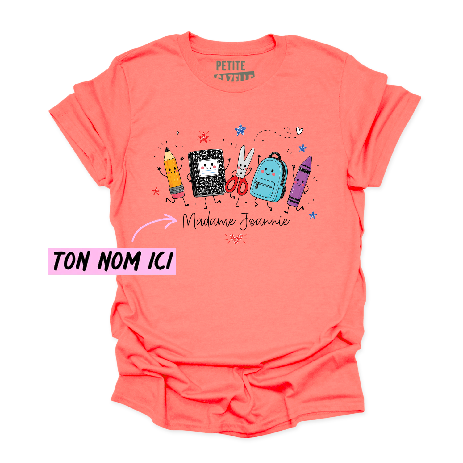 T-SHIRT COL ROND | Madame Fournitures Scolaires