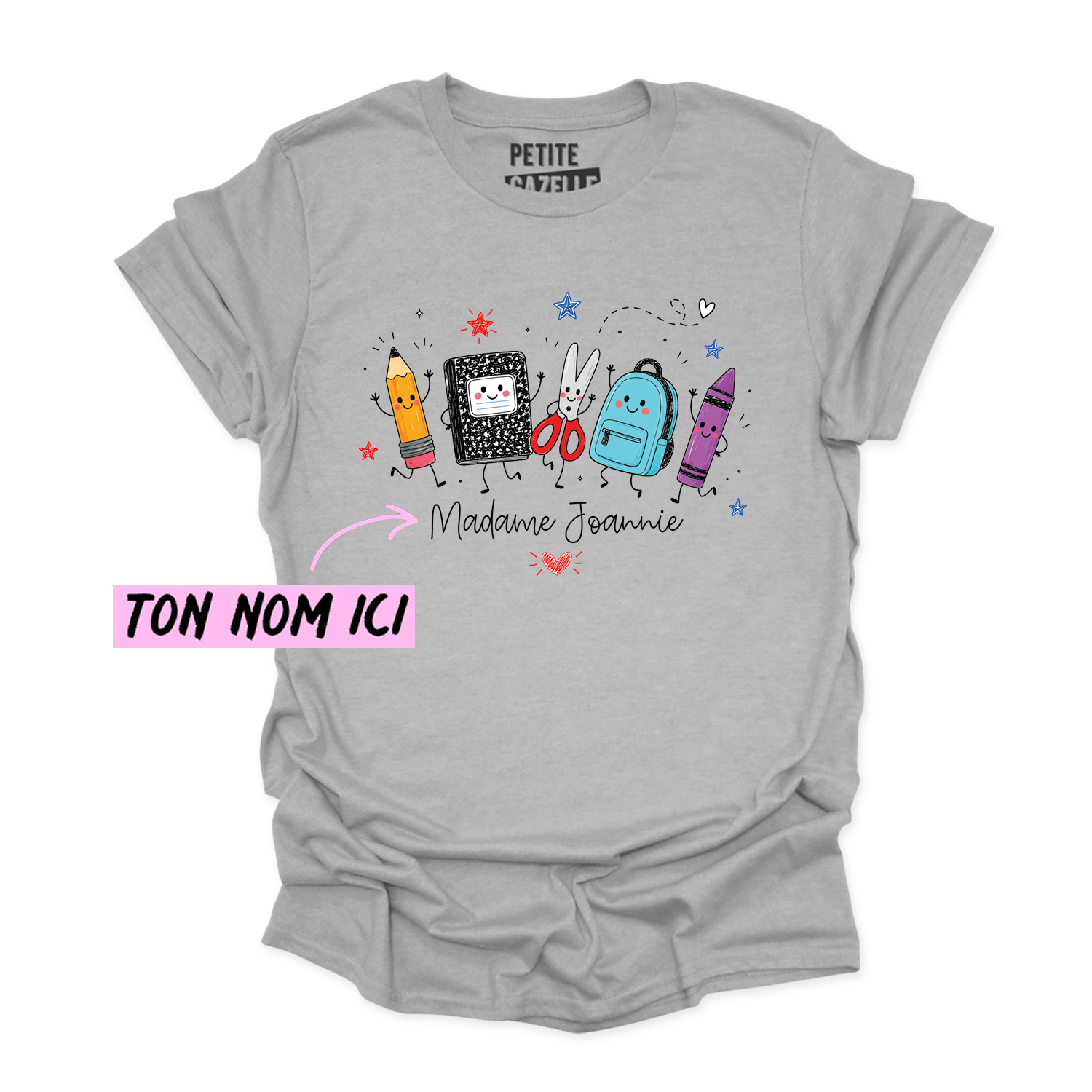 T-SHIRT COL ROND | Madame Fournitures Scolaires