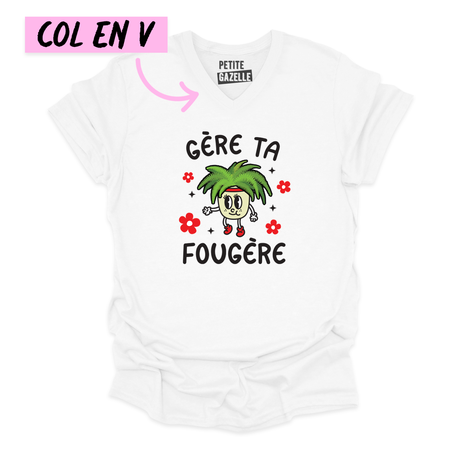 TSHIRT COL en V | Gère ta fougère