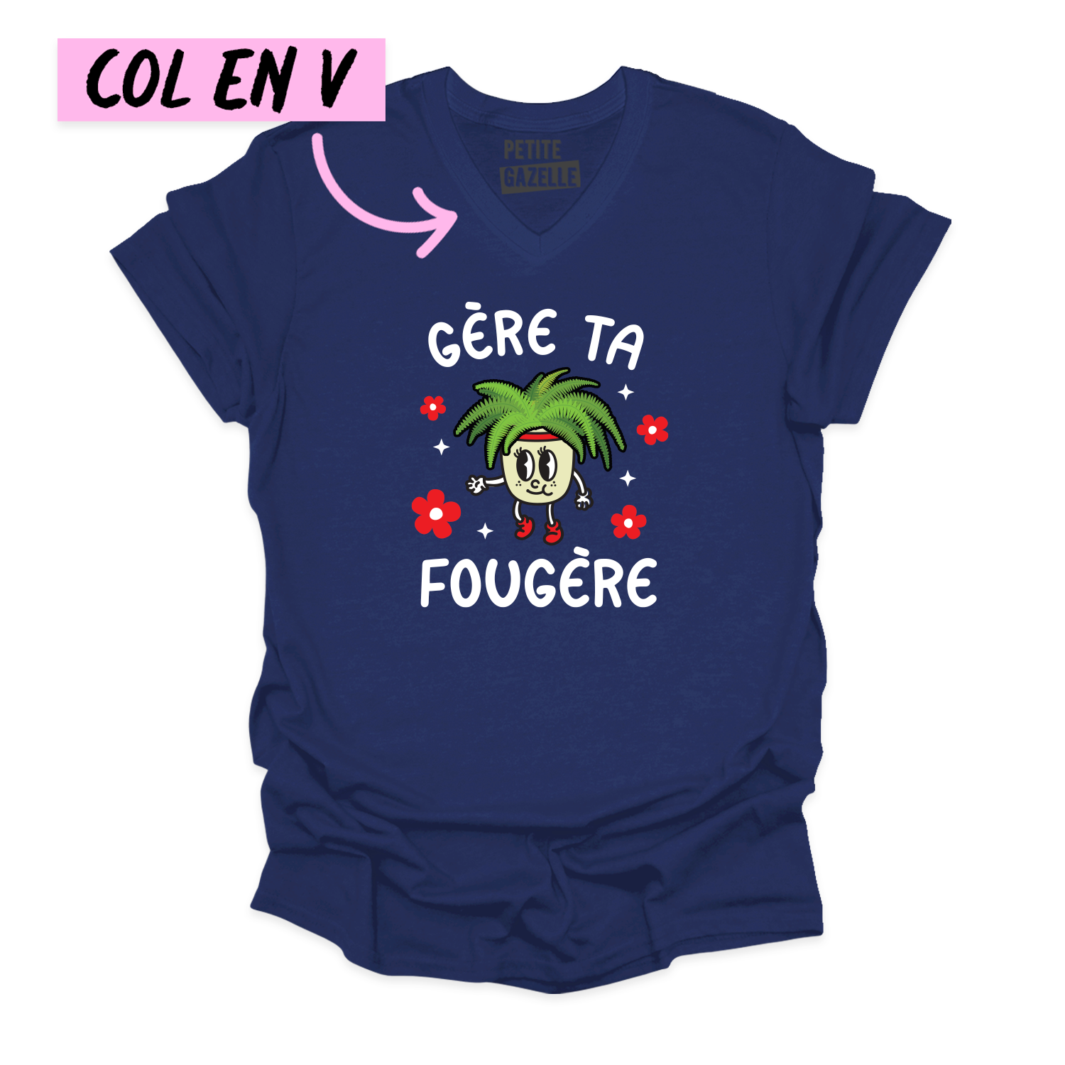 TSHIRT COL en V | Gère ta fougère