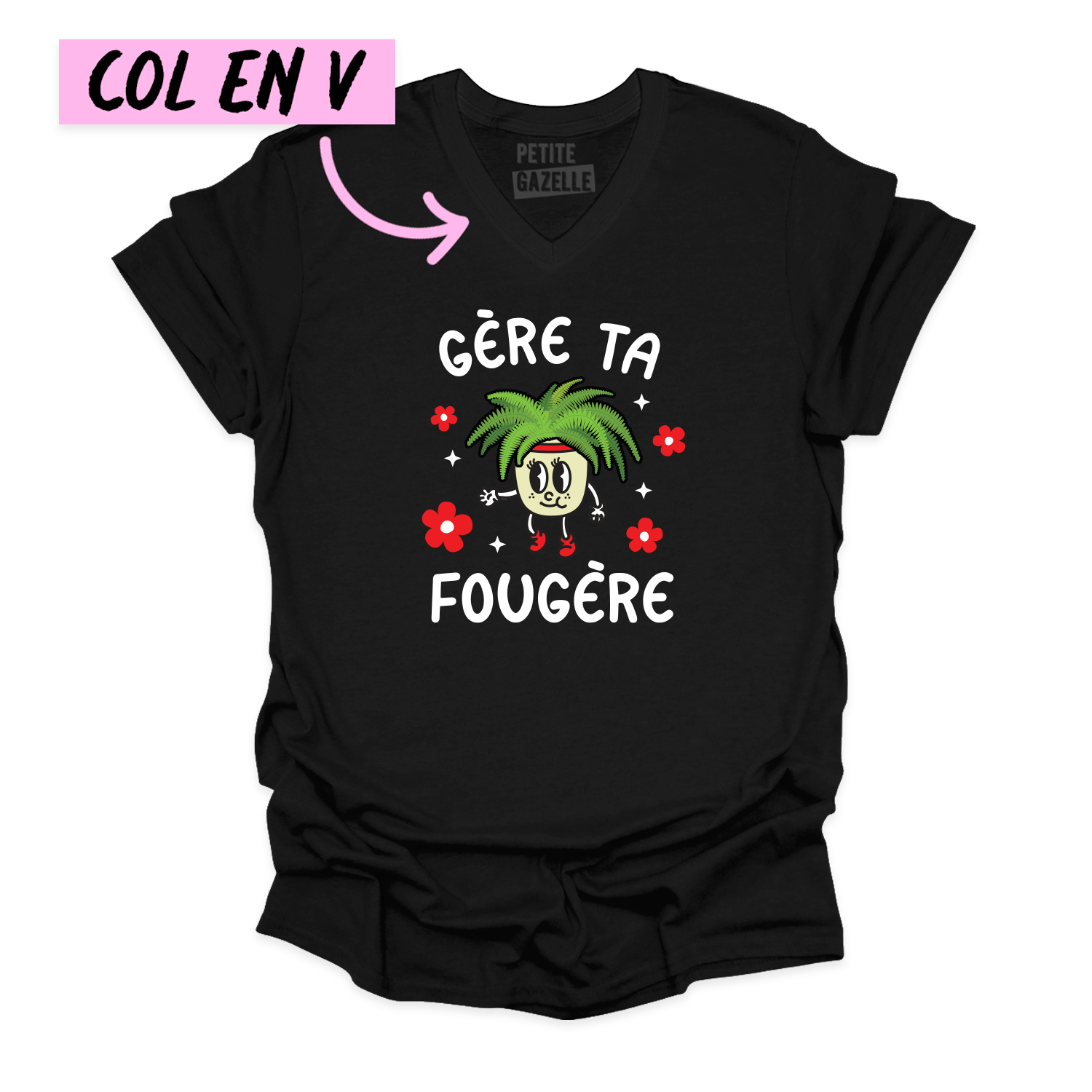 TSHIRT COL en V | Gère ta fougère
