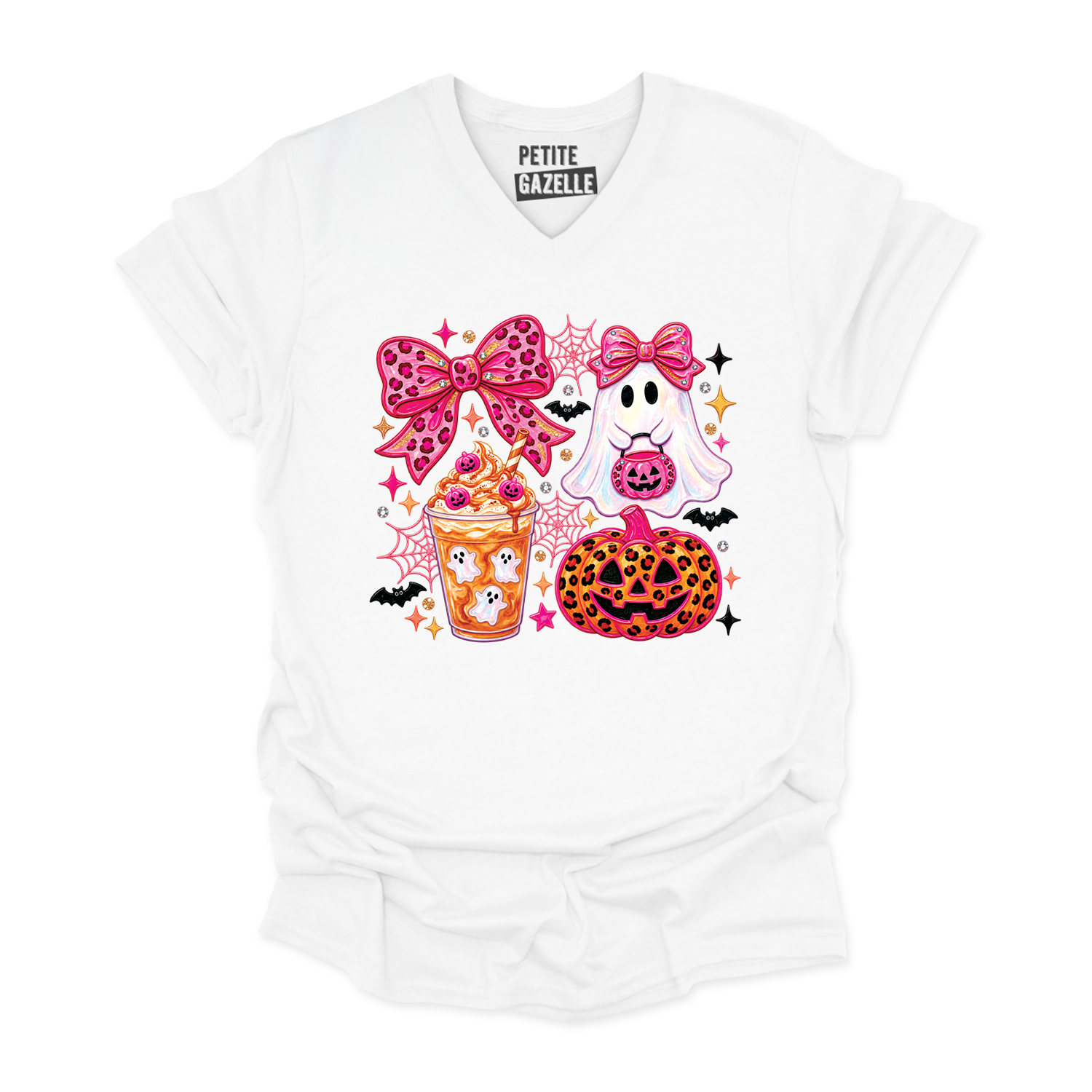 TSHIRT COL en V | Girly Halloween
