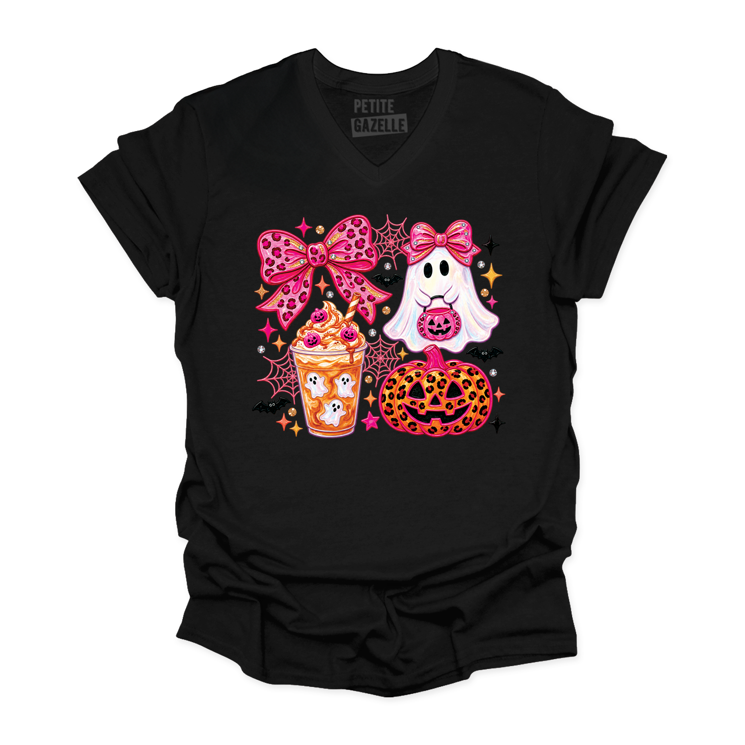 TSHIRT COL en V | Girly Halloween