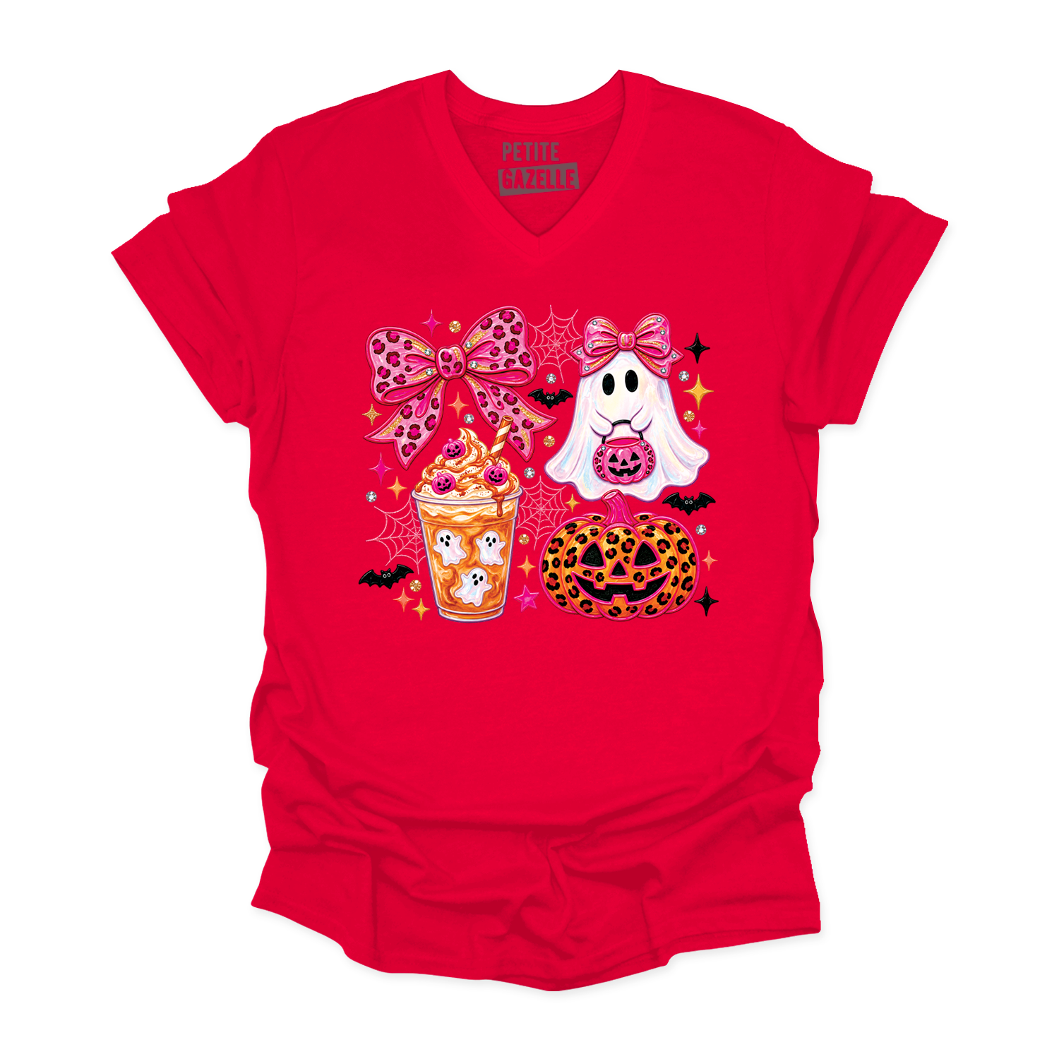 TSHIRT COL en V | Girly Halloween