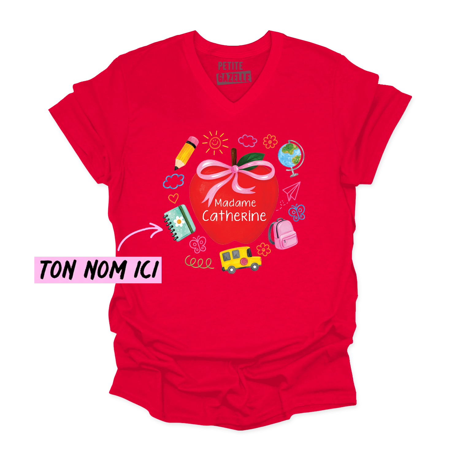 TSHIRT COL en V | Madame Grosse Pomme