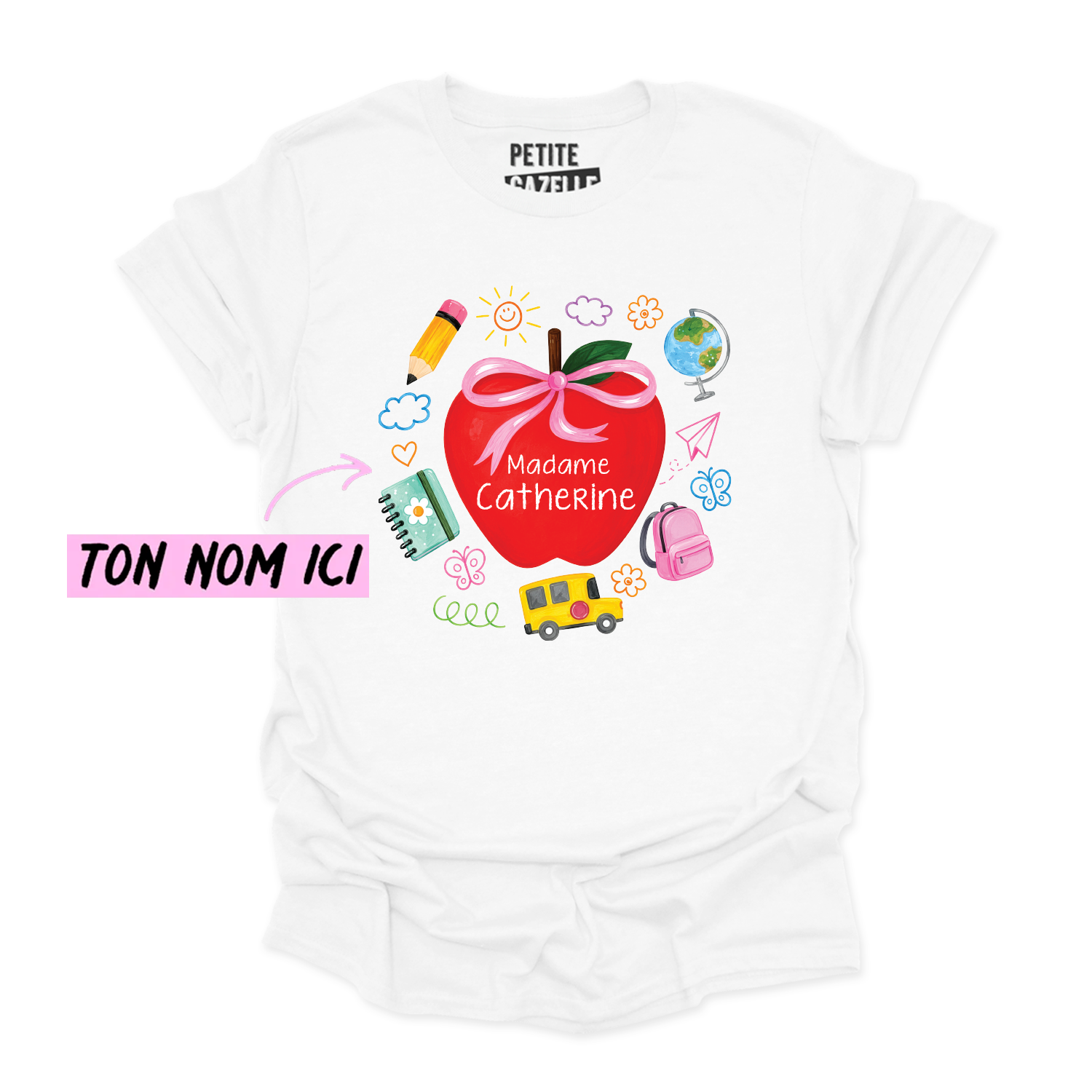 T-SHIRT COL ROND | Madame Grosse Pomme