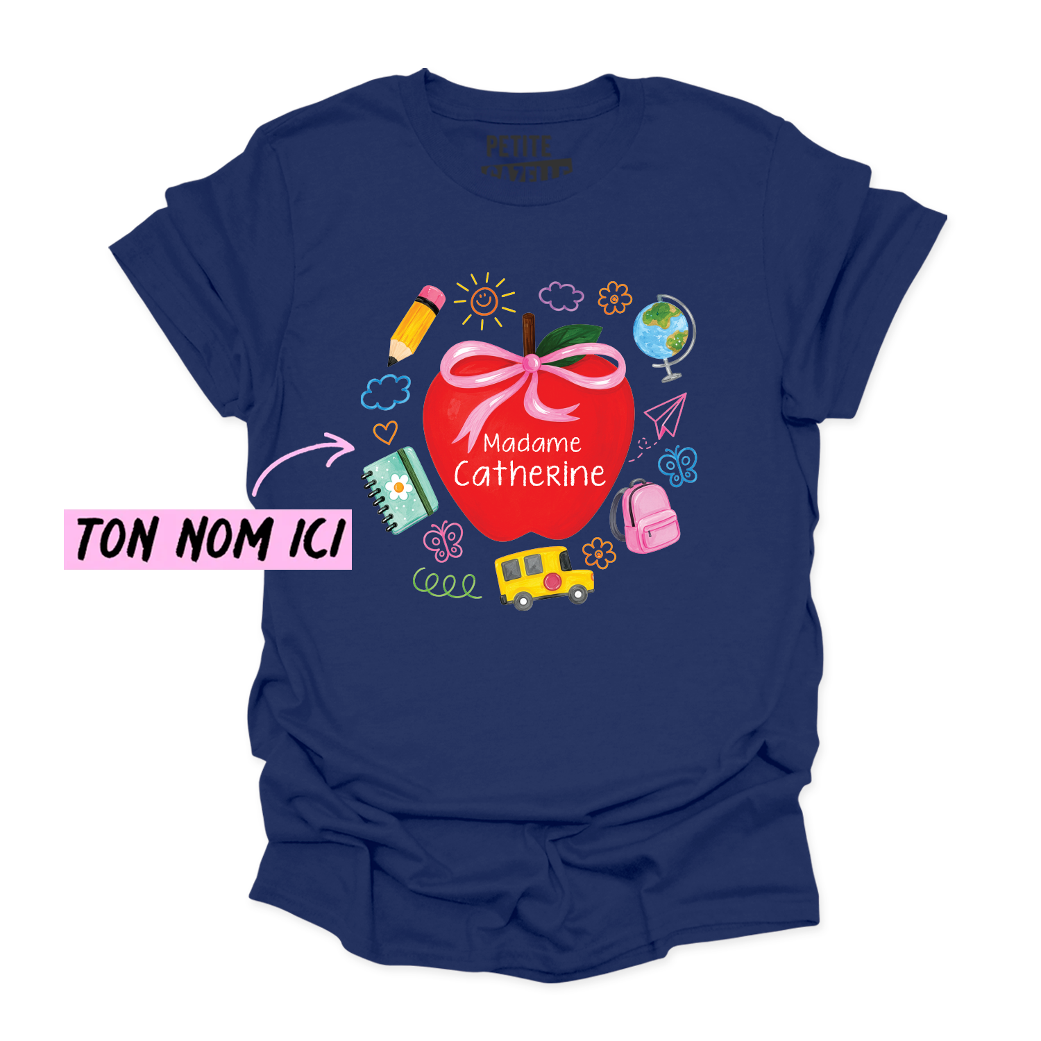 T-SHIRT COL ROND | Madame Grosse Pomme