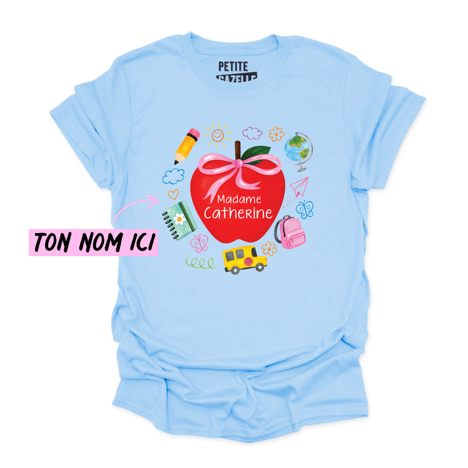 T-SHIRT COL ROND | Madame Grosse Pomme