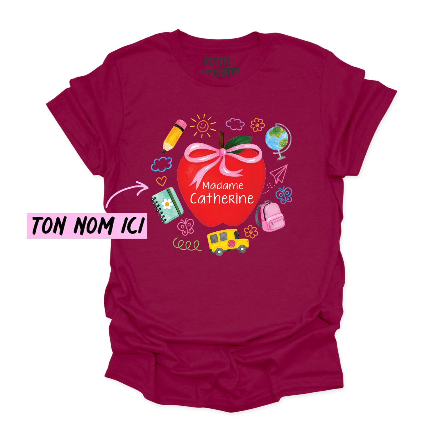 T-SHIRT COL ROND | Madame Grosse Pomme
