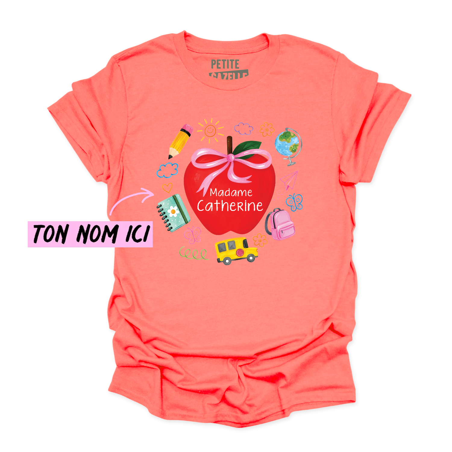 T-SHIRT COL ROND | Madame Grosse Pomme