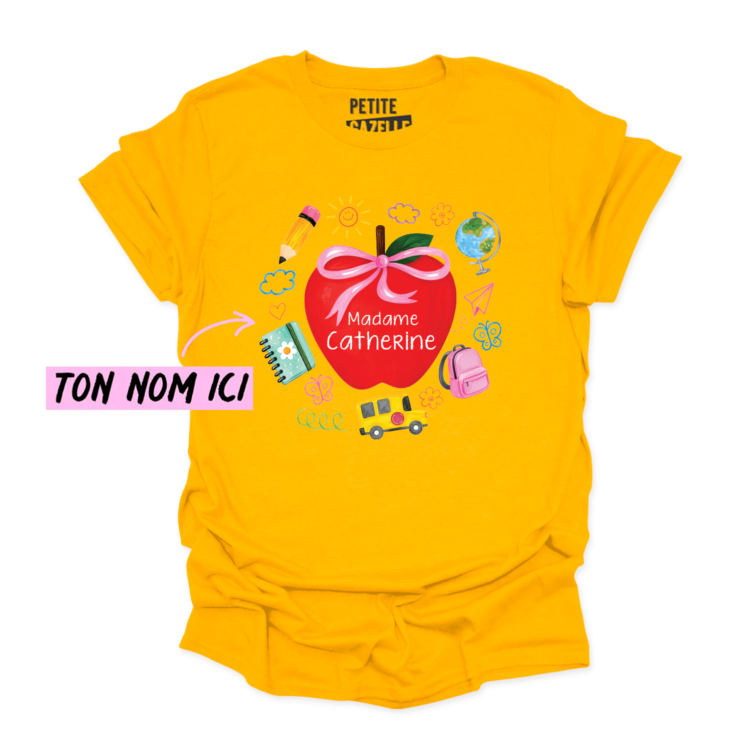 T-SHIRT COL ROND | Madame Grosse Pomme