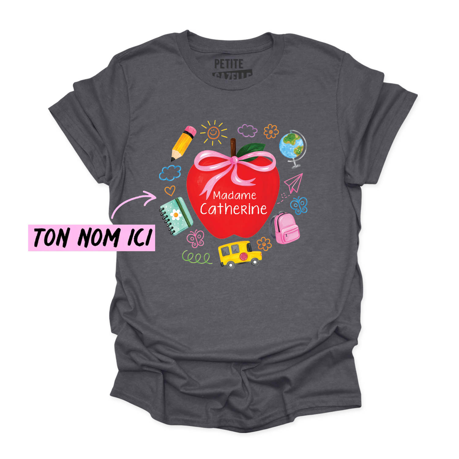 T-SHIRT COL ROND | Madame Grosse Pomme