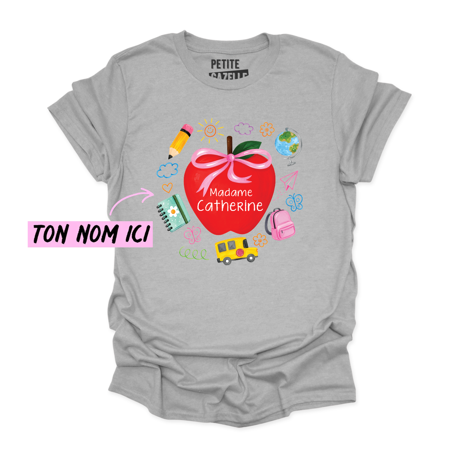 T-SHIRT COL ROND | Madame Grosse Pomme